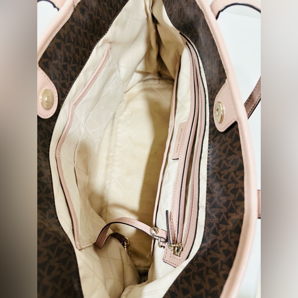 MICHAEL KORS‎ Jet Set Signature Large Travel Tote Brown - Picture 9 of 14